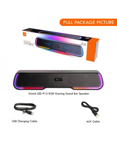 Haut-parleur de barre de son Bluetooth RVB...