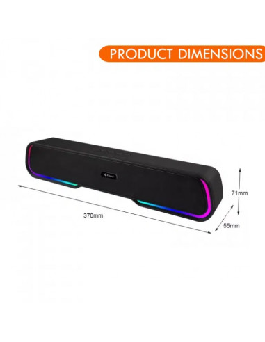 Haut-parleur de barre de son Bluetooth RVB...