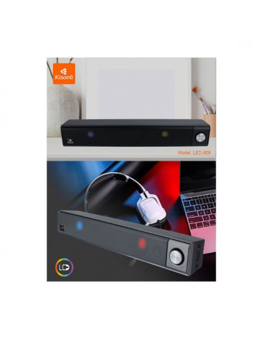 Haut-parleur Bluetooth + Radio FM + Éclairage -...