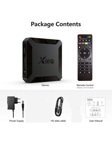 Tv box x96Q mini 16Go 2Go Ram android 11 avec lPTV 12 Mois