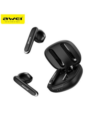 Awei – écouteurs Bluetooth 5.3 TWS T66 - Noir
