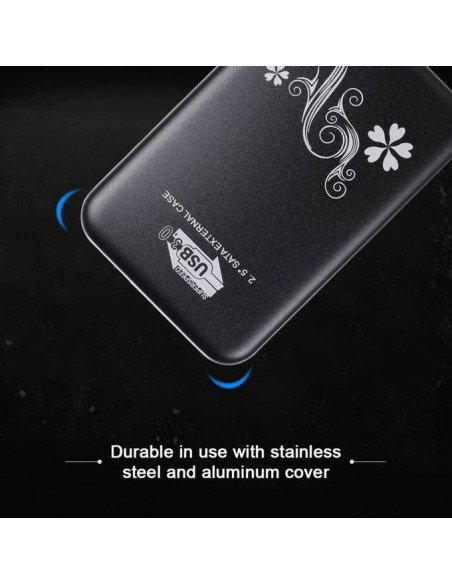 Boîtier de Disque Dur Externe SATA 2.5" USB 3.0 - Noir