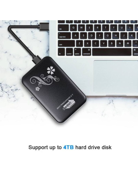 Boîtier de Disque Dur Externe SATA 2.5" USB 3.0 - Noir