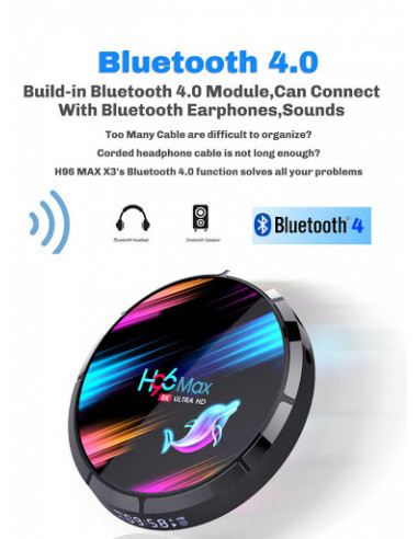 H96 MAX X3 8K Android 10 Smart TV BOX Amlogic...