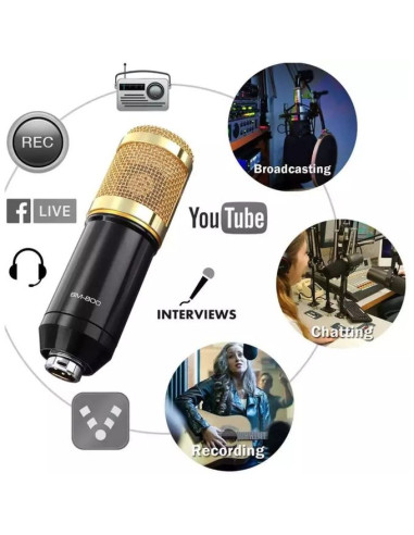 pack Carte son V8 et microphone de studio à...