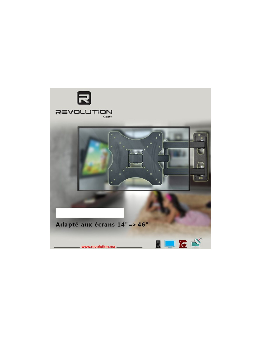 Revolution Support Mobile pour moniteur Pc Blanc - Achat en ligne sur Lcd  Maroc