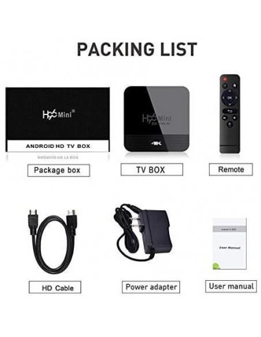 Tv Box H96 Mini H8 Android 10 2Go RAM 16Go ROM...