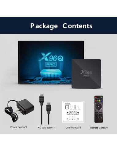 X96Q PRO Smart TV BOX 4Go+32Go ANDROID 11 avec...