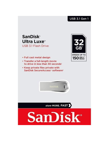 Clé USB 3.0 SanDisk Ultra Luxe 32 Go
