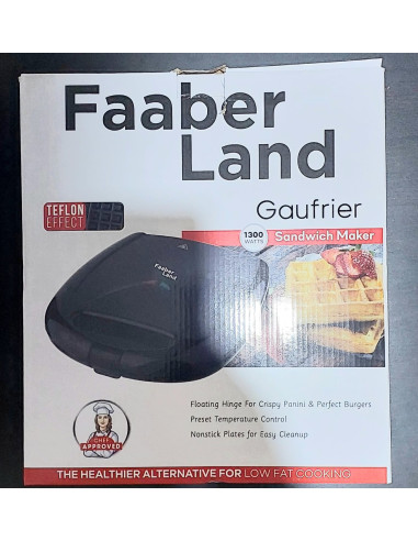Gaufrier pour 4 gaufres 1300w - faaber land