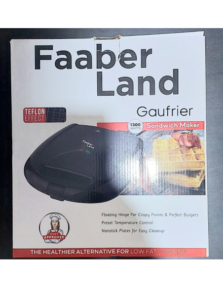 Gaufrier pour 4 gaufres 1300w - faaber land