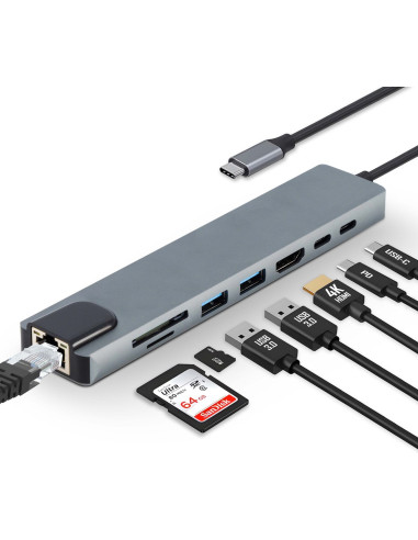 YOO FACE 8 in 1 USB C Hub