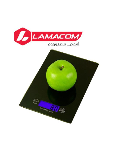 Lamacom Balance de cuisine numérique en verre Max 5Kg