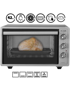 ICQN Four Electrique 42L, Chaleur tournante, 40°- 230°C,... 2
