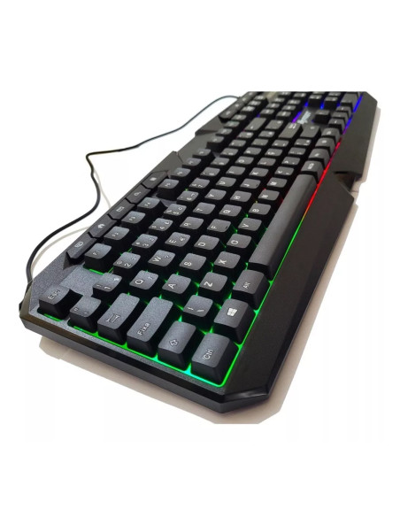 Clavier gaming touches multimédia à lumière LED colorées