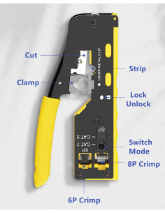 pince à sertir Rj45 RJ11 Cat5 Cat6 Cat7 Cat8 Câble Ethernet 2