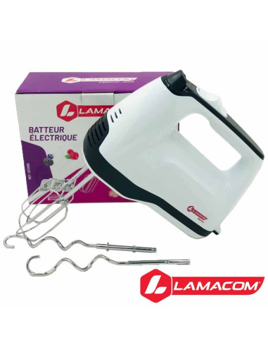 Lamacom Batteur électrique 5 Vitesses, 200 Watt