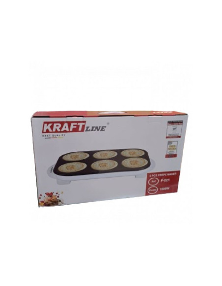 Crêpière électrique 6 pièces, pancake & baghrir maker 1500w antiadhésif