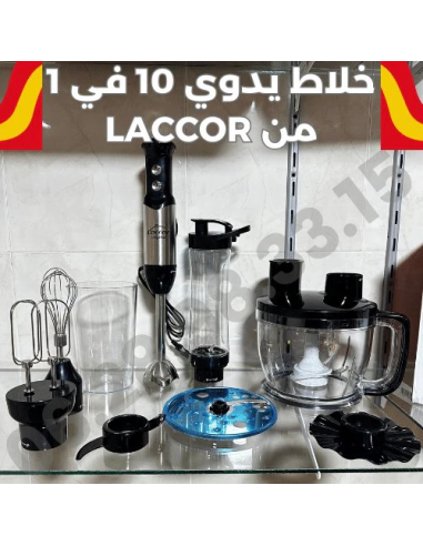 Laccor Mixeur Plongeant inox 10 en 1 500 watt