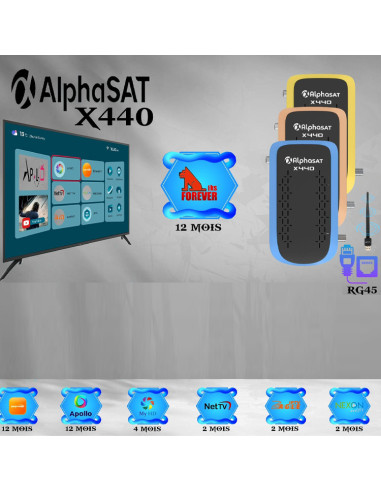 Alphasat x440 recepteur satellite numérique