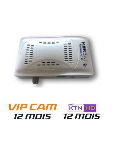 Morsat vip mini HD 40 Wifi intégré avec iptv 12mois + vip cam 12 mois