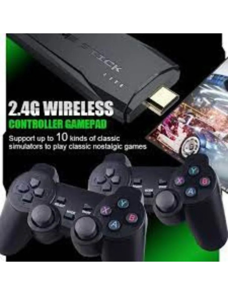 2.4G Wireless Controller Gamepad 64GB, HDMI 4K, et 10000 jeux inclus!