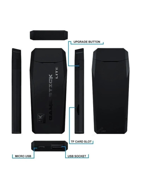 2.4G Wireless Controller Gamepad 64GB, HDMI 4K, et 10000 jeux inclus!