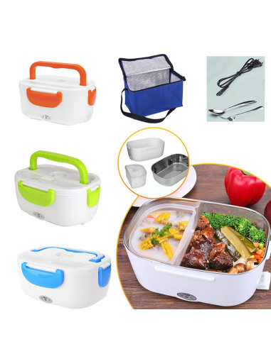 Lunch box Chauffante en inox avec Sacs isolants