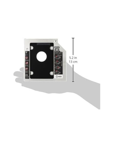 Hard Drive SATA to SATA 2.5″ Second HDD Caddy 9.5mm CD/DVD-ROM