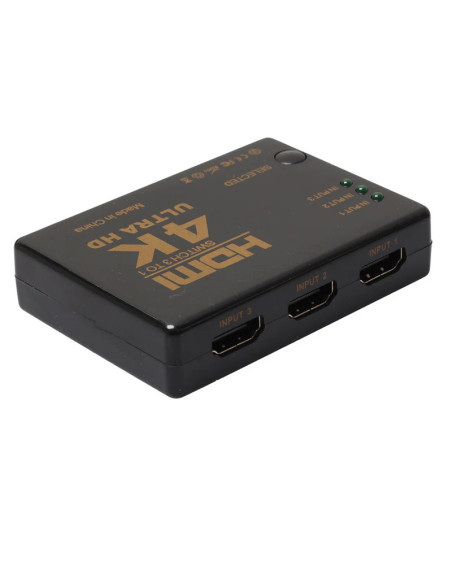 HDMI Switch 3 Ports 4K Ultra HD- Télécommande incluse
