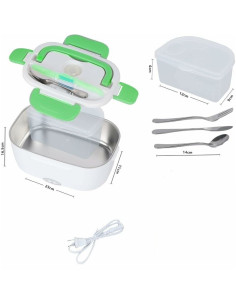 Boîte Chauffante Lunch Box Électrique à Lunch en inox - Vert 2