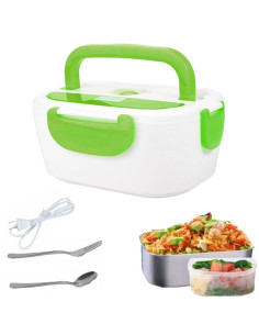 Boîte Chauffante Lunch Box Électrique à Lunch en inox - Vert