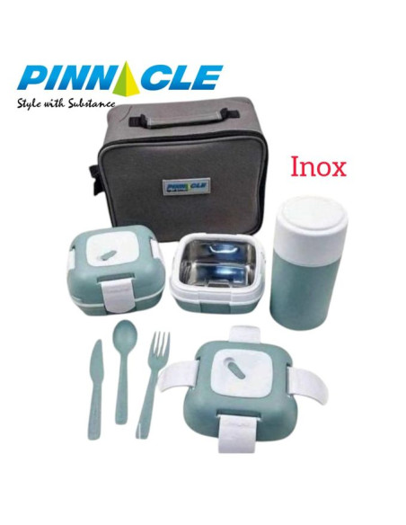 Ensemble Boîte A Manger pique-nique avec Sacs à Repas 2 boîtes à lunch - Vert