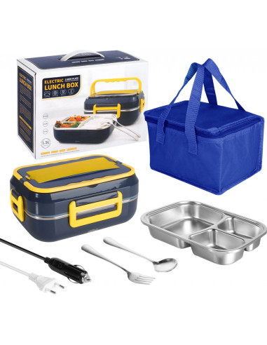 Lunch box Electrique , boite a manger chauffante pour travail ou école - Blanc
