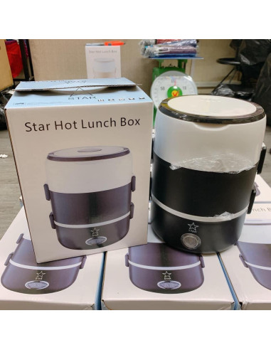 Boîte à lunch isotherme électrique inox à 3...