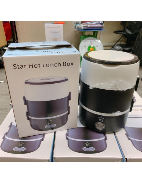 Boîte à lunch isotherme électrique inox à 3 couches