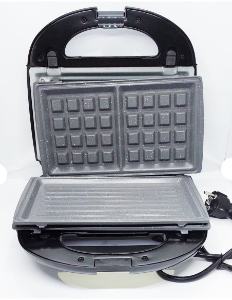 Panini et Gaufrier 2en1 en granit 850W Marque Bonomi