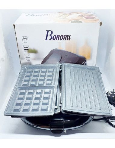 Panini et Gaufrier 2en1 en granit 850W Marque...