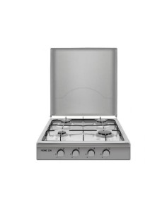 Plaque de cuisson 4 feux posable à gaz inox gris Venezia