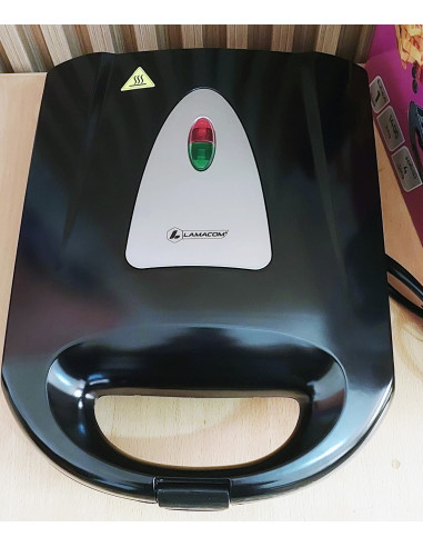 Lamacom Gaufrier anti-adhérante 1400W 4 gaufres