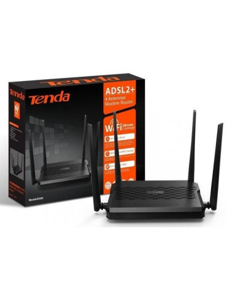 Modem Router Tenda 300M ADSL2+ D305 4 ANTENNES