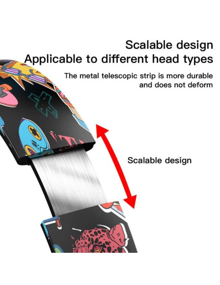 Deepbass R9 Caque Bluetooth sans fil  RVB, Hi-Fi - Noir