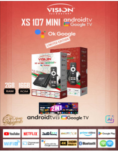 Vision xs 107 mini tv box 2Gb Ram 16Gb Rom Androidtv,...