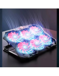 Support de refroidissement pour ordinateur portable à six...