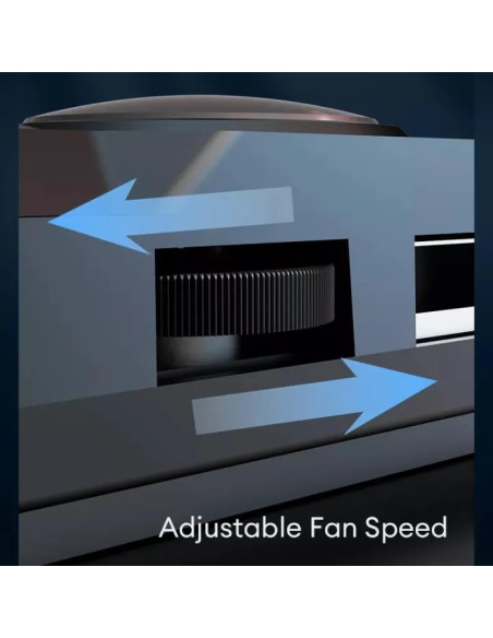 Support de refroidissement pour ordinateur portable à six ventilateurs avec écran LED et deux ports USB, idéal pour le gaming