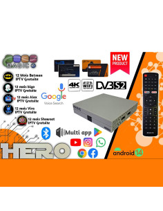 Magic Hero 2-en-1 tv box Android et satellite (DVB-S2)