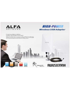 Adaptateur USB Wifi Alfa AWUS039NH 98dbi High gain 2