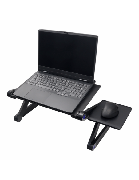 Table multifonction avec support pour ordinateur portable et tapis de souris