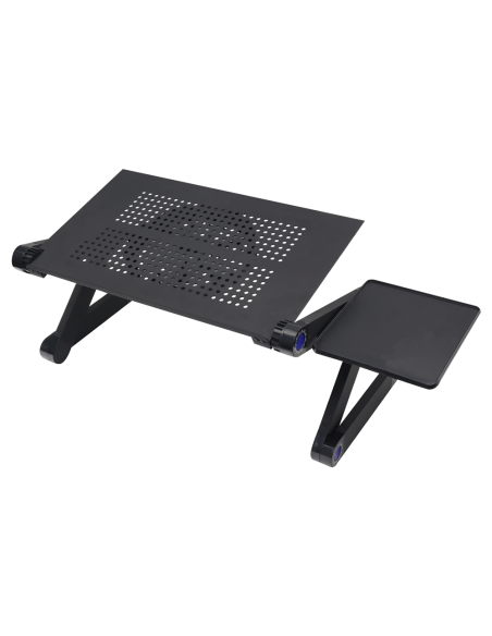 Table multifonction avec support pour ordinateur portable et tapis de souris