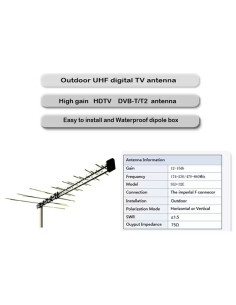 Antenne TV TNT 32 éléments log-périodique extérieure UHF... 2